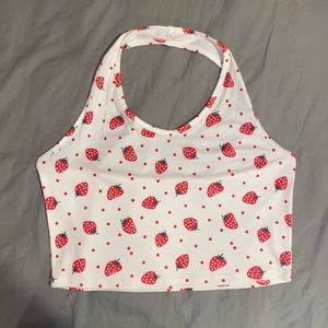 Strawberry Halter Tank Top Size M